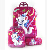 3D Kids Rolling School Bags