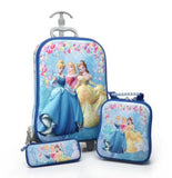 3D Kids Rolling School Bags