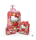 3D Kids Rolling School Bags