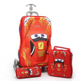 3D Kids Rolling School Bags