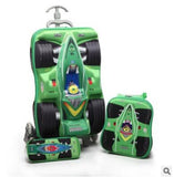 3D Kids Rolling School Bags
