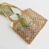 hand-woven  straw bag