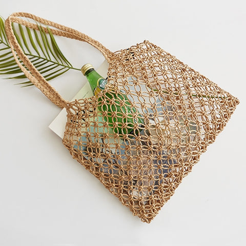 hand-woven  straw bag