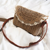 Lace Straw Bag