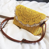 Lace Straw Bag