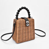 hand-woven straw bag