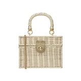 rattan black straw