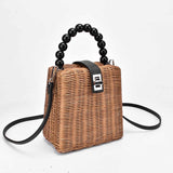 hand-woven straw bag