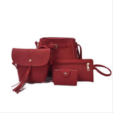 4 Pcs Women Bags PU Leather