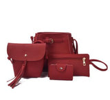 4 Pcs Women Bags PU Leather